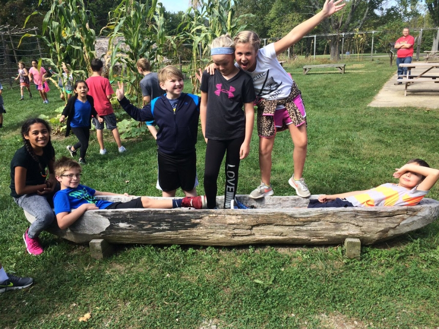 Photo of students at Fort Ancient